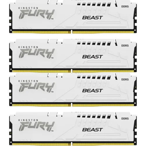 64GB (4x16GB) KINGSTON FURY Beast White XMP DDR5-5200 CL40 RAM Speicher Kit RAM