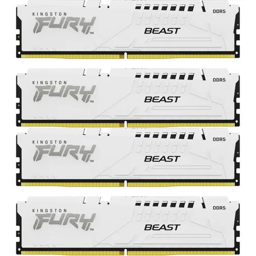 64GB (4x16GB) KINGSTON FURY Beast White XMP DDR5-6000 CL40 RAM Speicher Kit RAM