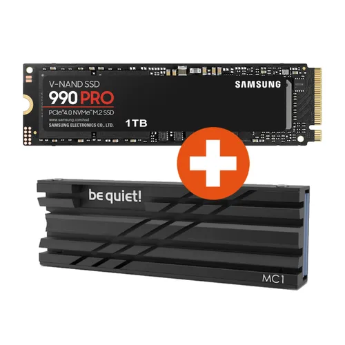 Samsung 990 PRO NVMe SSD 1 TB M.2 PCIe 4.0 TLC inkl. be quiet! MC1 Kühlkörper