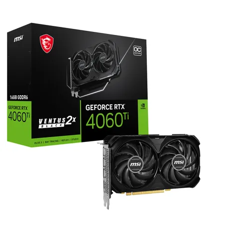 MSI GeForce RTX4060 TI Ventus 2X Black OC 16GB