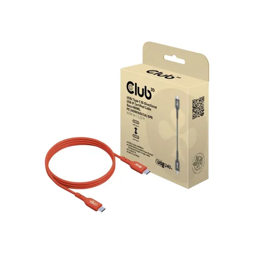 Club3D CAC-1511 USB2 Type-C Kabel 1.00 m einfach geschirmt  schwarz