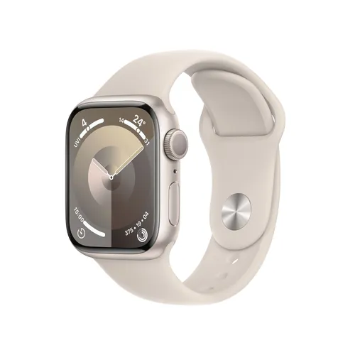 Apple Watch Series 9 Aluminium 41mm polarstern (Sportarmband polarstern) S/M