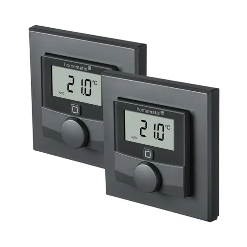 Homematic IP Wandthermostat mit Luftfeuchtigkeitssensor anthrazit • 2er Pack