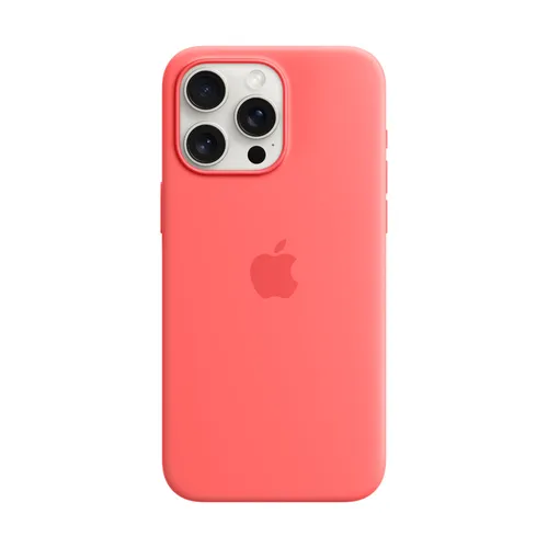 Apple Silicone Case für iPhone 15 Pro Max mit MagSafe guava