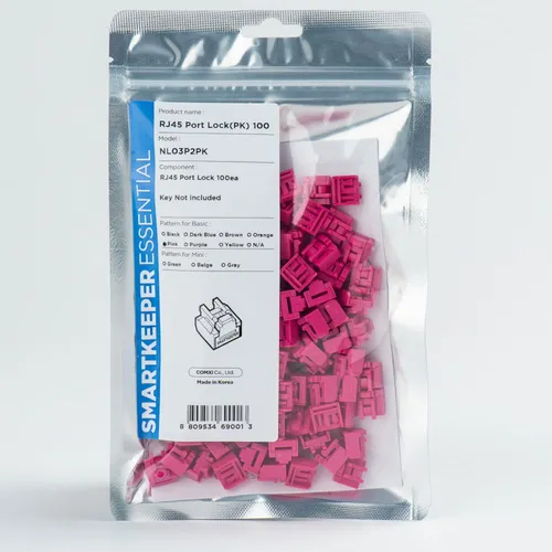 SMARTKEEPER ESSENTIAL 100x RJ45 Port Blockers Pink