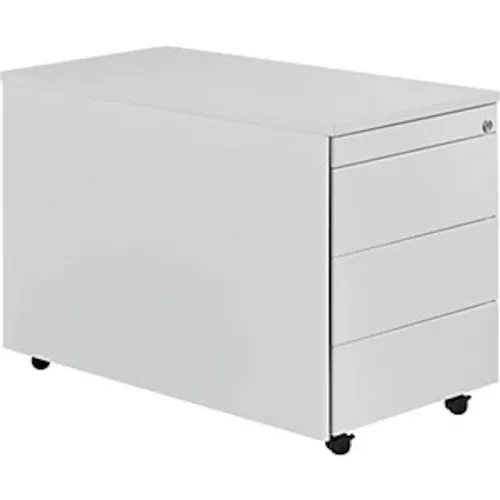 Schüberollcontainer, 579x800mm, Kunststoffpl., 3 Schübe, lichtgrau