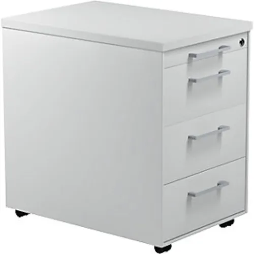 Schubladencontainer auf Rollen, 579x600mm, 3 Schubl., lichtgrau