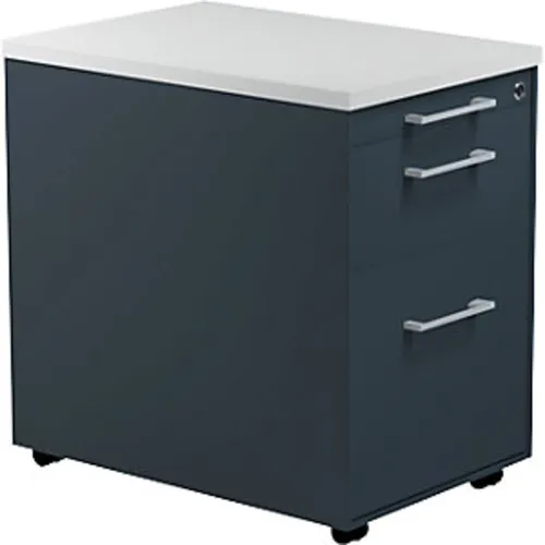Schubladencontainer auf Rollen, 579x600mm, 1 Materialschub,anthrazitgr./lichtgr.