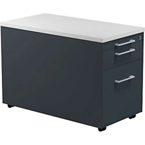 Schubladencontainer m.Rollen, 529x800mm, 1 Materialschub,anthrazitgrau/lichtgrau