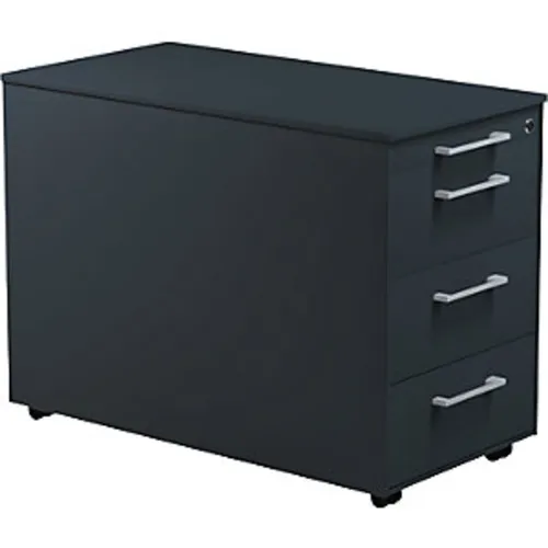 Schubladencontainer auf Rollen, 570x800mm, 3 Schubl., anthrazitgrau