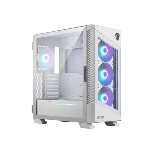 MSI MPG Velox 100R MIDI Tower Gaming Gehäuse, Echtglas Seitenfenster RGB Weiß