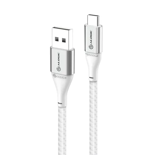 ALOGIC Super Ultra USB 2.0 USB-C auf USB-A Kabel 30cm silber