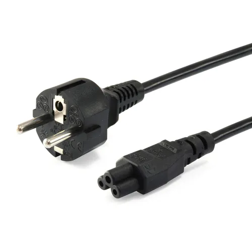 EQUIP 112150 Hochwertiges Netzkabel, C5 auf Schuko, 1.8m