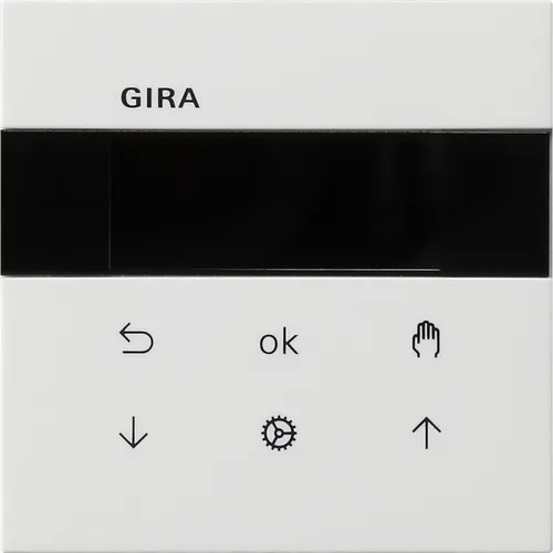 Gira S3000 Jalousie- und Schaltuhr Display Flächenschalter Reinweiß glänzend