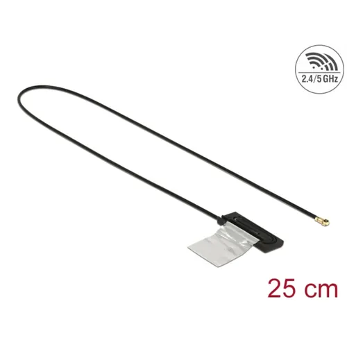 Delock Dualband WLAN WiFi 6 Antenne I-PEX Inc., MHF® 4L Stecker 1 dBi 25 cm CCD