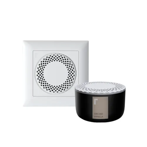 revoltab smarter Raumduft Diffuser HIDE mit Raumduftkapsel ORCHID VANILLA weiß