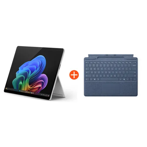 Microsoft Surface Pro (11. Edition) 13" 2in1 Convertible Tablet Platin Snapdragon® X Plus 16GB RAM 512GB SSD Win11 inkl. Saphir Keyboard SL