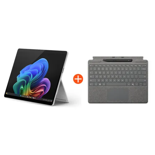 Microsoft Surface Pro (11. Edition) 13" OLED 2in1 Platin Snapdragon® X Elite 16GB RAM 512GB SSD Win11 ZIA-00004 inkl. Platin Keyboard Pen