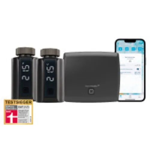 Homematic IP Starter Set Smarte Heizung Premium • 2xThermostat Evo • Access Point • anthrazit