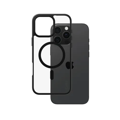 CARE by PanzerGlass® Flagship Case Transparent Urban Combat m. Schwarz Rahmen & MagSafe iPhone 16 Pro Max