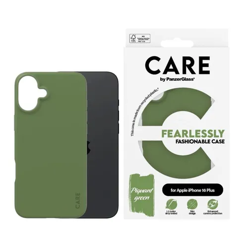 CARE by PanzerGlass® Fashionable Case Grün iPhone 16 Plus
