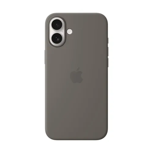 Apple Original iPhone 16 Plus Silikon Case mit MagSafe - Steingrau