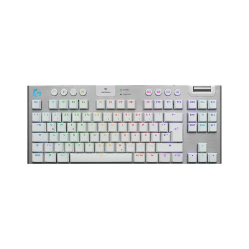 Logitech G915 X LIGHTSPEED TKL, Tactile-Switches, Weiß, Tri-Mode-Konnektivität, KEYCONTROL, mechanische GL-Schalter und LIGHTSYNC RGB