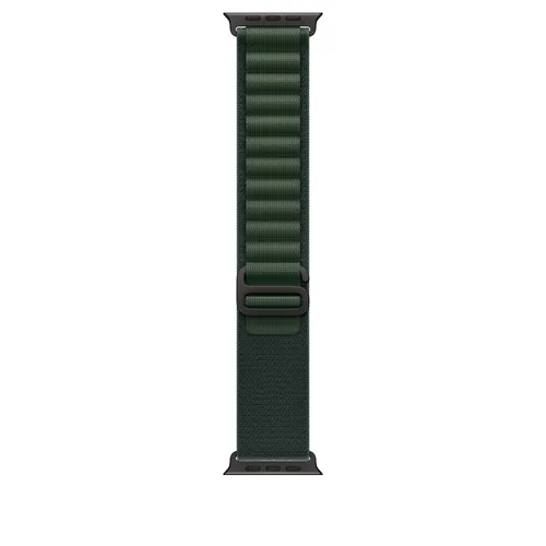 Apple Watch Alpine Loop Armband für Watch Ultra 49mm Dunkelgrün / Titan schwarz (M)