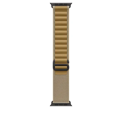 Apple Watch Alpine Loop Armband für Watch Ultra 49mm Mandel / Titan schwarz (S)