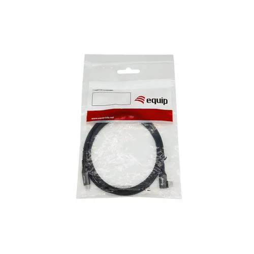 EQUIP 128892 USB 2.0 C auf C 90° abgewinkeltes Kabel 2m Schwarz