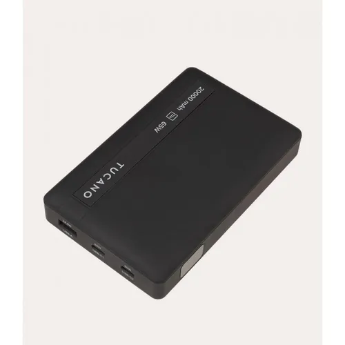 Tucano Powerbank 20000mAh USB-C PD 65W + USB-C Kabel Schwarz