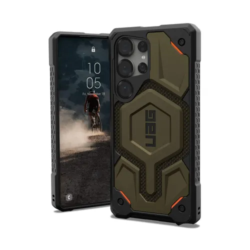 UAG Urban Armor Gear Monarch Pro Case mit Magnet-Modul Samsung Galaxy S25 Ultra kevlar element grün