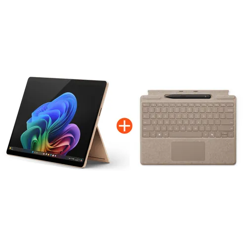 Microsoft Surface Pro (11. Edition) Copilot+ PC 13" OLED 2in1 Dune Snapdragon® X Elite 16GB/1TB SSD Win11 EP2-08389 ohne Netzteil inkl. MS Surface Pro Keyboard mit Slim Pen sand