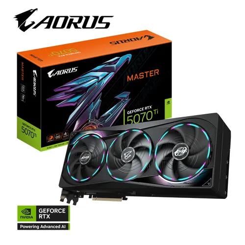 GIGABYTE AORUS GeForce RTX 5070 Ti MASTER 16G Grafikkarte HDMI/DP