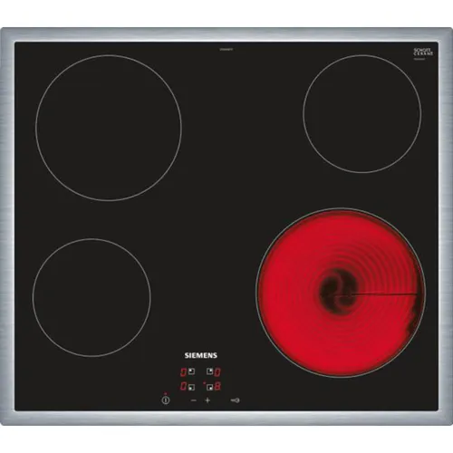 Siemens ET645HE17 iQ100 Glaskeramik-Kochfeld, 60 cm, mit Rahmen aufliegend