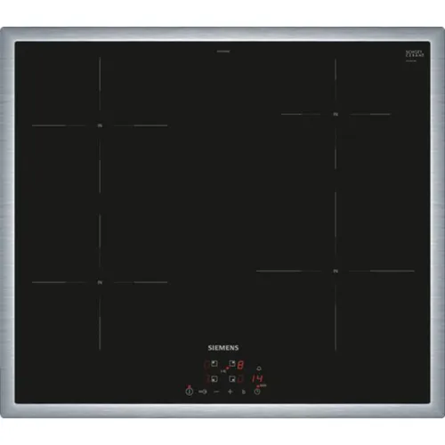 Siemens EH645BEB6E iQ100 Induktionskochfeld 60 cm Schwarz, Mit Rahmen aufliegend