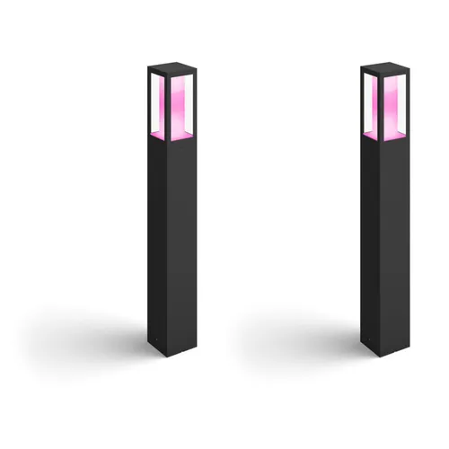 Philips Hue White & Color Ambiance Impress Wegeleuchte Outdoor schwarz 2er Pack