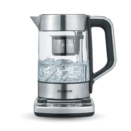 Severin WK 3422 Wasserkocher 3000W 1,7l transparent/schwarz/silber