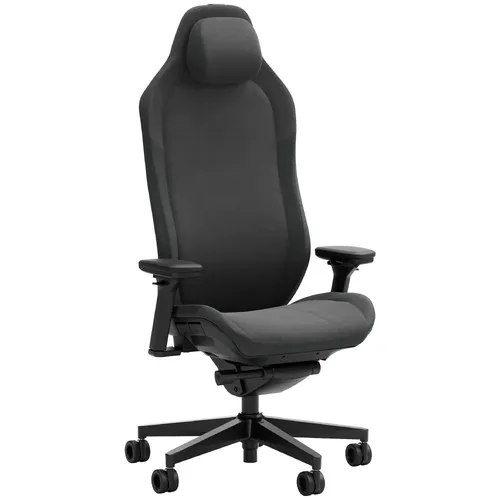 Fractal Refine Gaming Chair Fabric Dark/ Schwarz | Synchro-Tilt Mechanismus, Rückenlehne mit integrierter Lordosenstütze