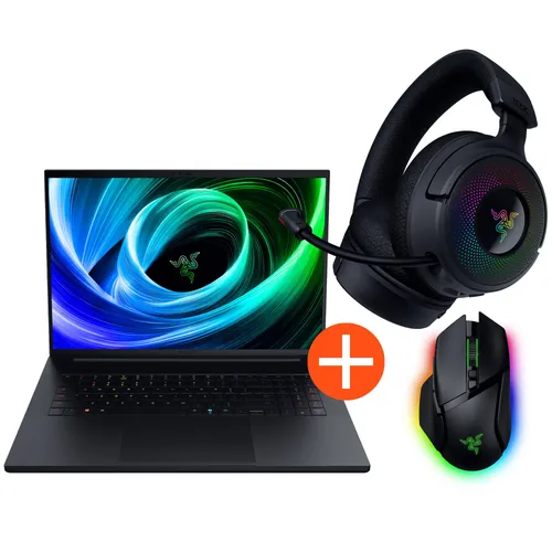 Razer Blade 18 UHD+ 240Hz Core Ultra 9 + Kraken V4 Headset + Basilisk V3 Pro Gaming Mouse