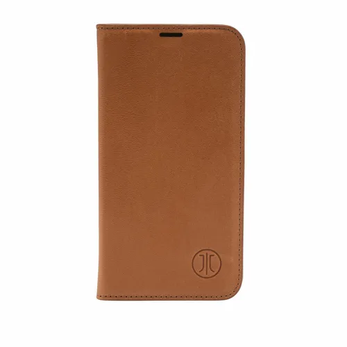 JT Berlin Echtleder BookCase Tegel für Apple iPhone 17 cognac