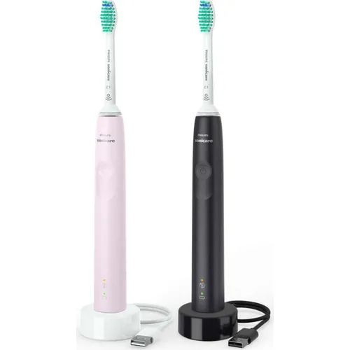 Philips HX3675/15 Sonicare 3100 rosa/schwarz + 2. Handstück