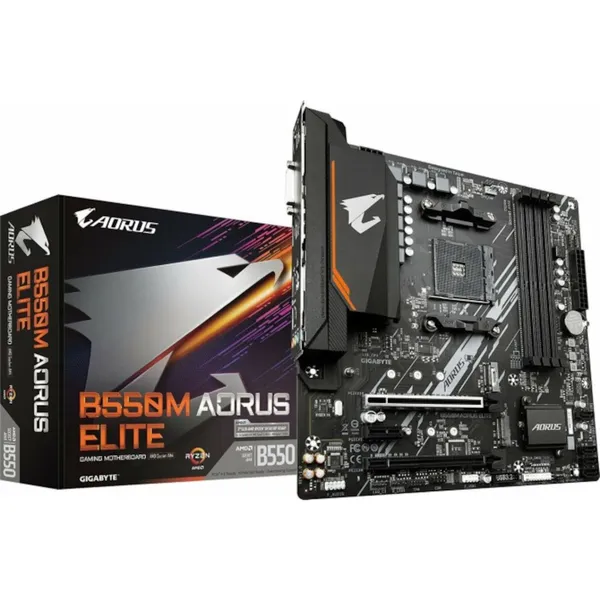 Gigabyte B550M AORUS Elite mATX Материнская плата Сокет AM4 M.2/HDMI/DVI/USB
