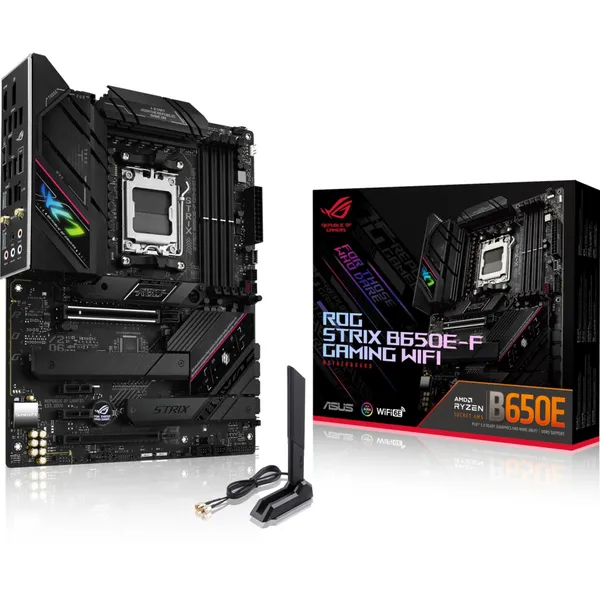 ASUS ROG STRIX B650E-F GAMING WIFI ATX Материнская плата Сокет AM5 M.2/USB3.2-C/DP/HDM