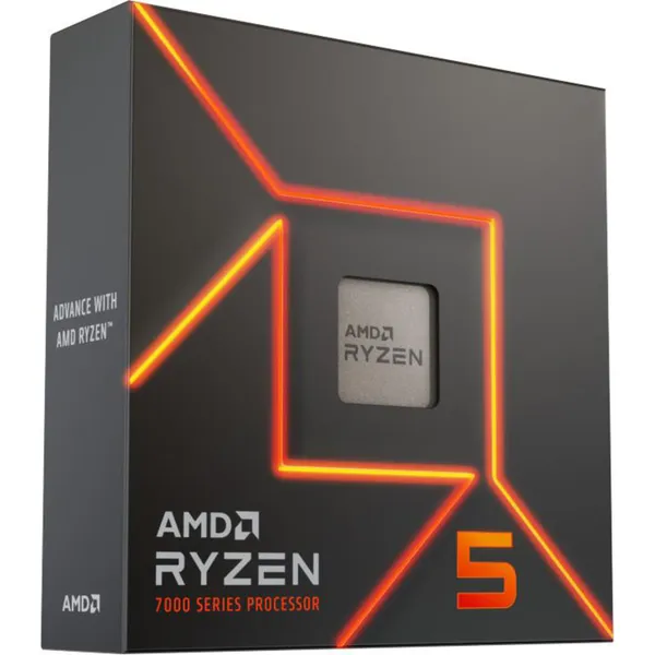 AMD Ryzen™ 5 7600X 6-ядро CPU, Сокет AM5, Boxed (без Кулер)