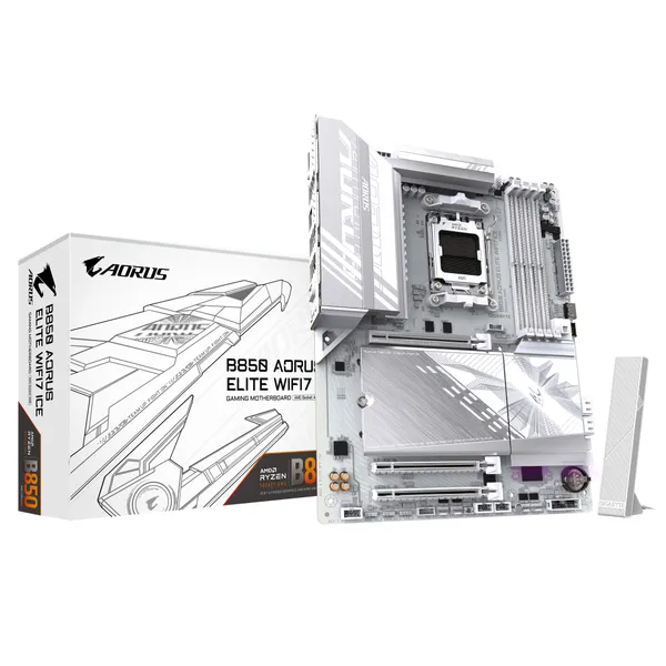 GIGABYTE AORUS B850 ELITE WIFI7 ICE ATX Материнская плата Сокет AM5 WIFI7/DP