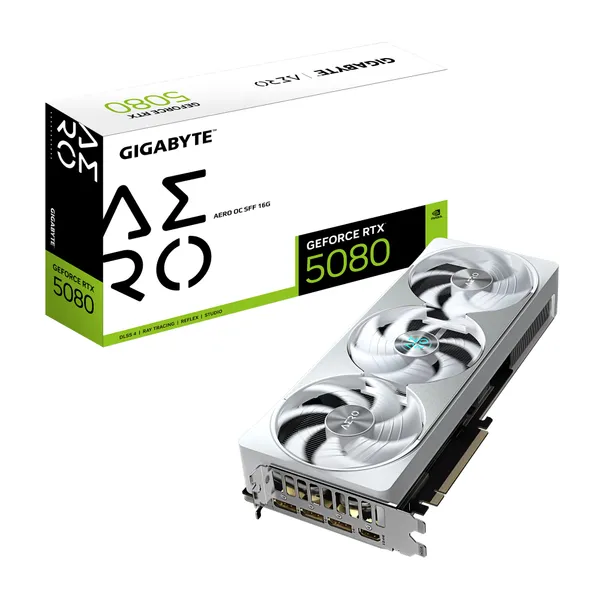 GIGABYTE GeForce RTX 5080 AERO OC SFF 16G Видеокарта HDMI/DP