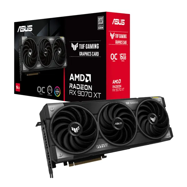 ASUS TUF Radeon RX 9070 XT Gaming OC TUF-RX9070XT-O16G-GAMING 16GB DDR6 Видеокарта, HDMI/DP