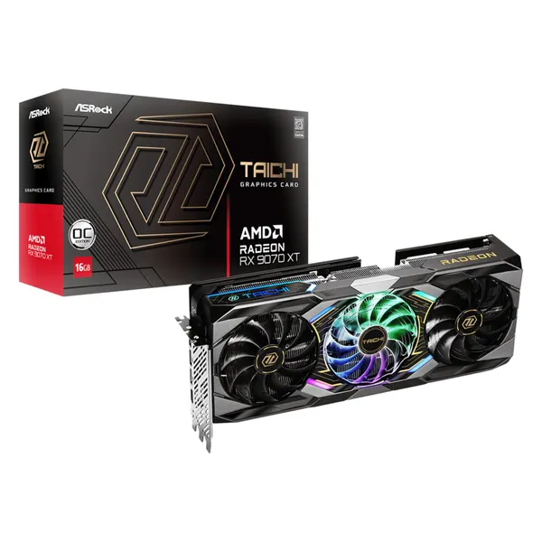 ASROCK Radeon RX 9070 XT Taichi OC Видеокарта 16GB GDDR6 1x HDMI 3x DP