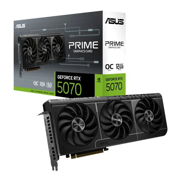 ASUS PRIME GeForce RTX 5070 OC 12GB PRIME-RTX5070-O12G DDR7 Видеокарта, 1xHDMI, 3xDP